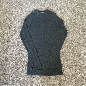 Aro Gray Ribbed Long Sleeve Top